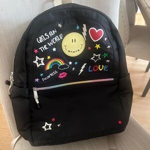 State Kane Kids Double Pocket Girls Run the World patches Backpack